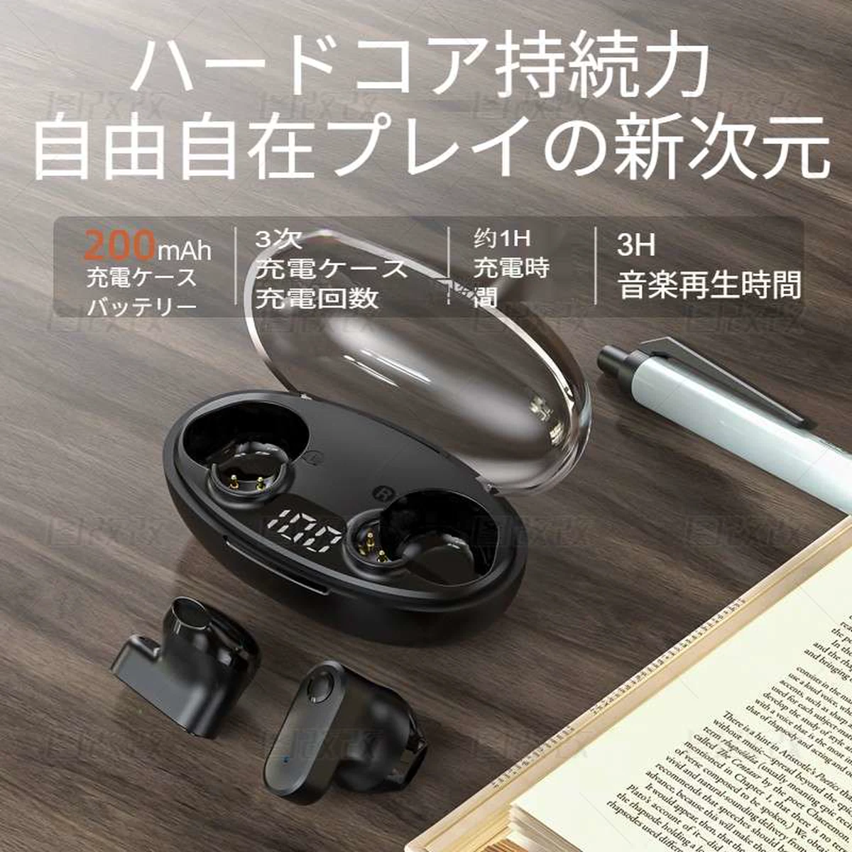 S450 プレミアムワイヤレスイヤホン – 大型ドライバー搭載 — 商品資料
