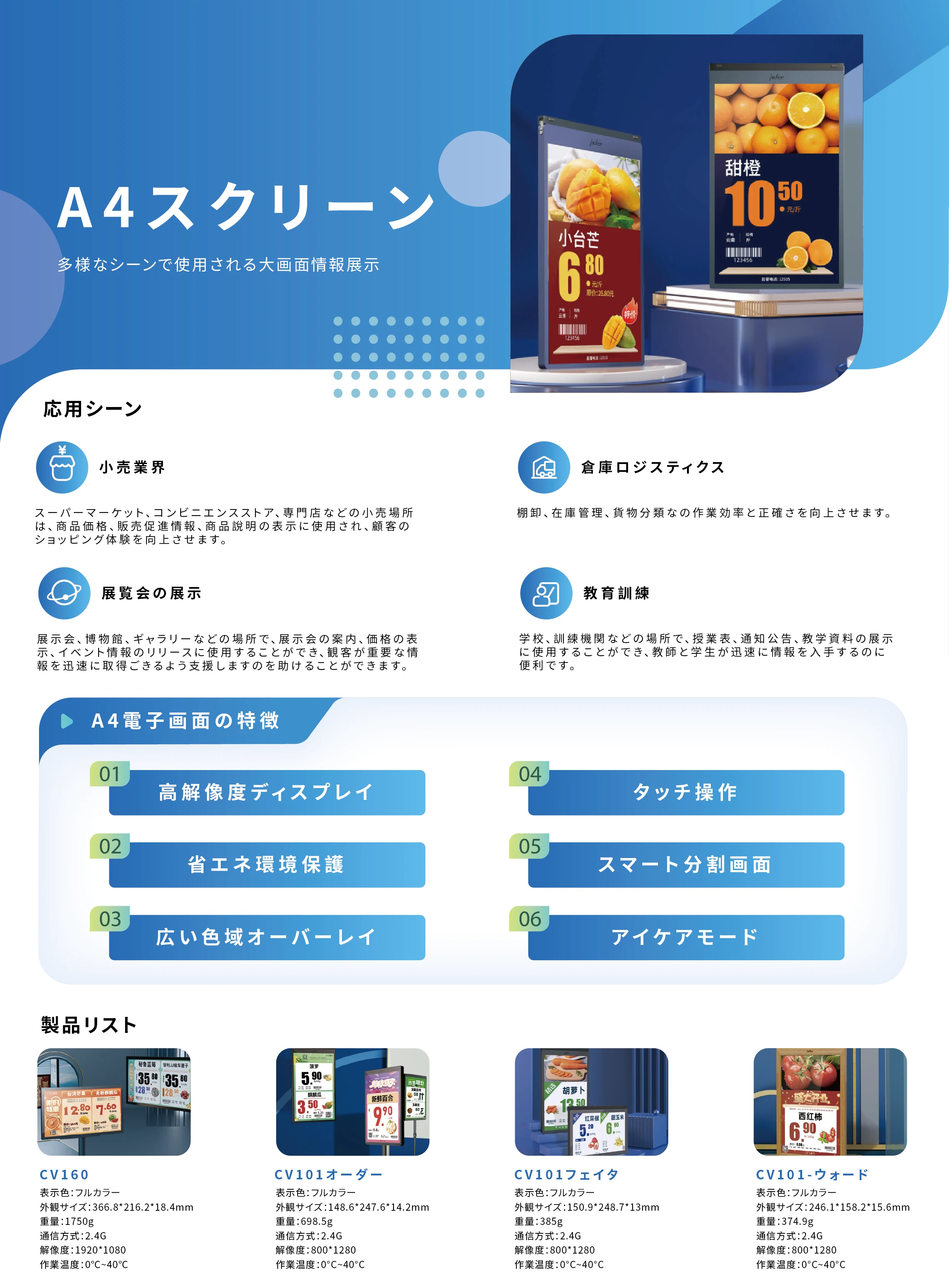 A4電子ペーパーの製品紹介 1